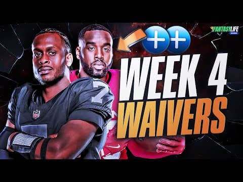 Week 4 Waiver Wire Targets for Fantasy Football