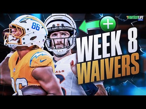 Week 8 Player Adds for Fantasy Football
