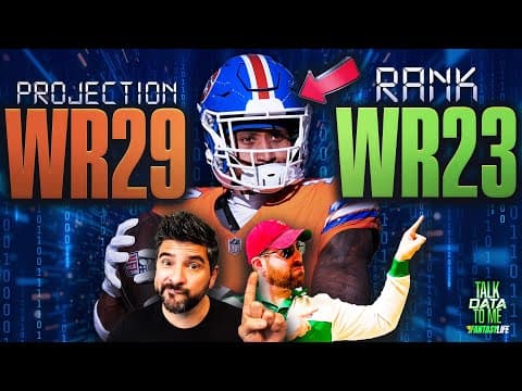 10 Biggest Rankings vs. Projections Discrepancies for Week 1 Fantasy | Talk Data to Me