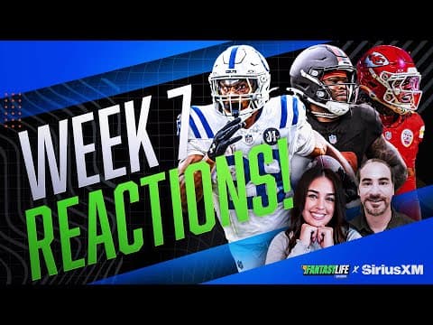 Fantasy Football Week 7 Reactions + MNF Predictions & Early Week 8 Lines!