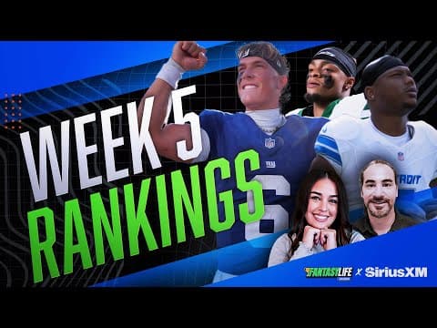 Fantasy Football Week 5 Rankings and Matchups!