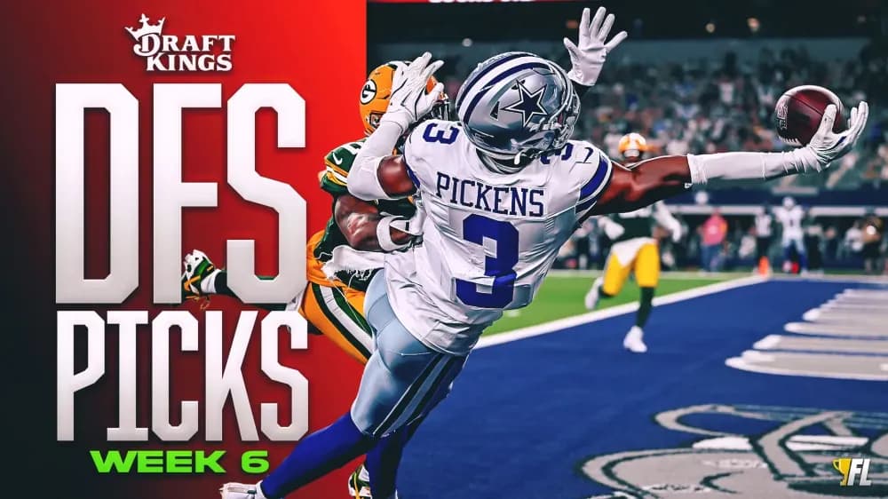 Week 6 DraftKings NFL DFS Picks: George Pickens, Tetairoa McMillan, Justin Herbert and More